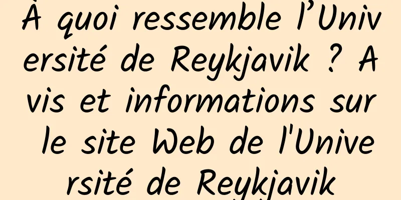 À quoi ressemble l’Université de Reykjavik ? Avis et informations sur le site Web de l'Université de Reykjavik