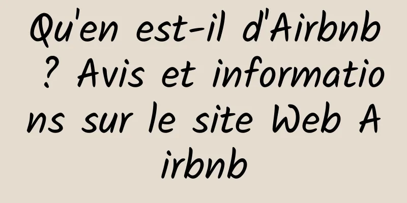 Qu'en est-il d'Airbnb ? Avis et informations sur le site Web Airbnb