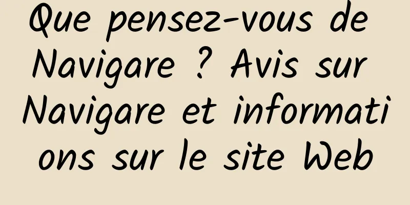Que pensez-vous de Navigare ? Avis sur Navigare et informations sur le site Web