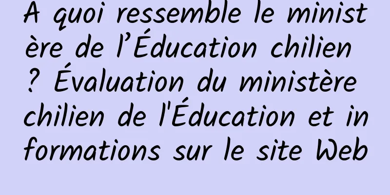 À quoi ressemble le ministère de l’Éducation chilien ? Évaluation du ministère chilien de l'Éducation et informations sur le site Web