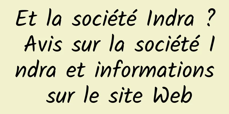 Et la société Indra ? Avis sur la société Indra et informations sur le site Web