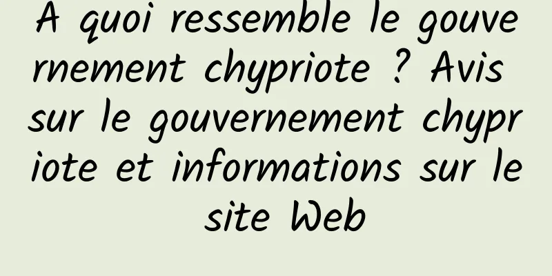 À quoi ressemble le gouvernement chypriote ? Avis sur le gouvernement chypriote et informations sur le site Web