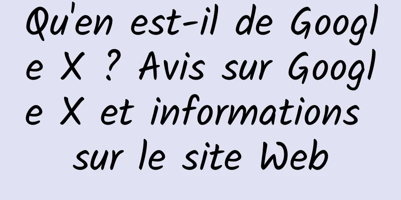 Qu'en est-il de Google X ? Avis sur Google X et informations sur le site Web