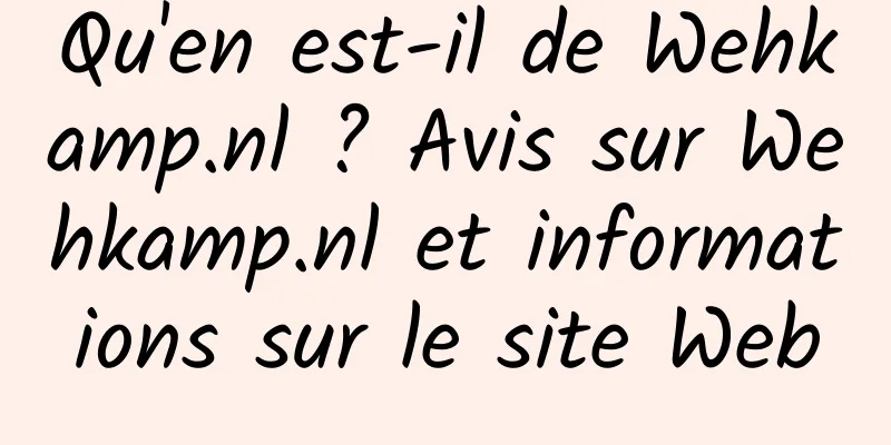 Qu'en est-il de Wehkamp.nl ? Avis sur Wehkamp.nl et informations sur le site Web