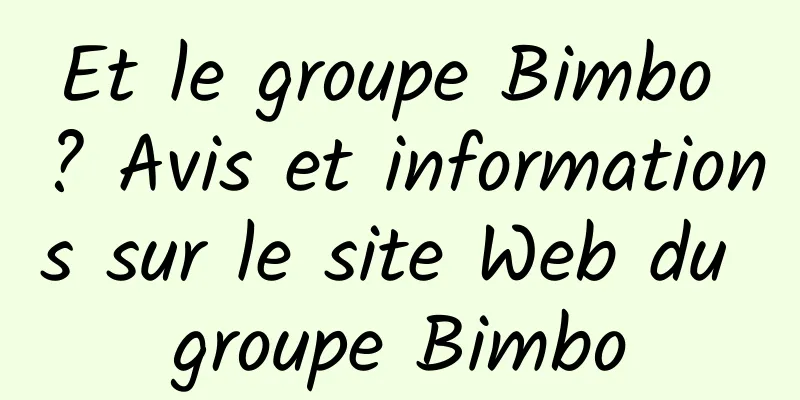 Et le groupe Bimbo ? Avis et informations sur le site Web du groupe Bimbo