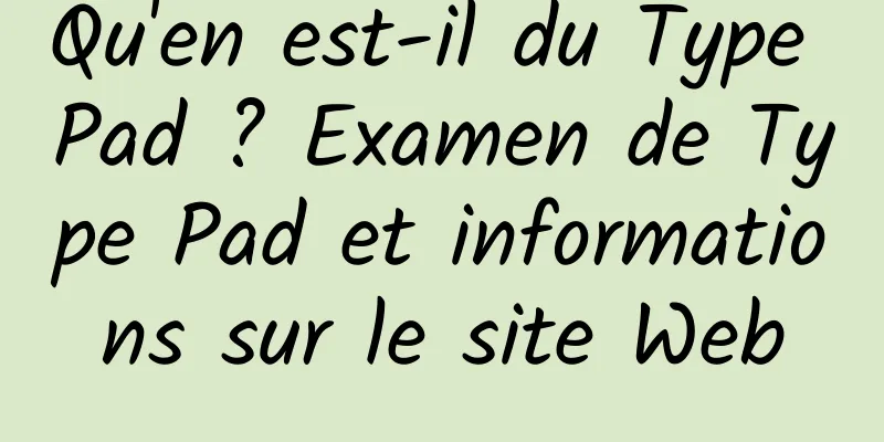 Qu'en est-il du Type Pad ? Examen de Type Pad et informations sur le site Web