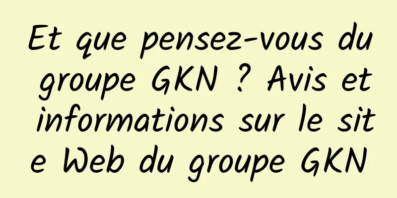 Et que pensez-vous du groupe GKN ? Avis et informations sur le site Web du groupe GKN