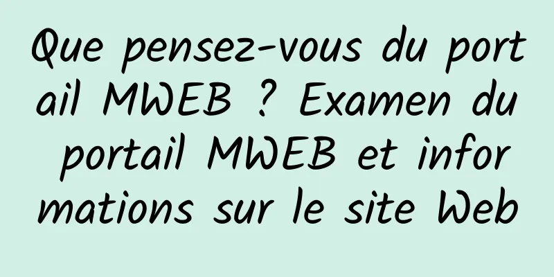Que pensez-vous du portail MWEB ? Examen du portail MWEB et informations sur le site Web