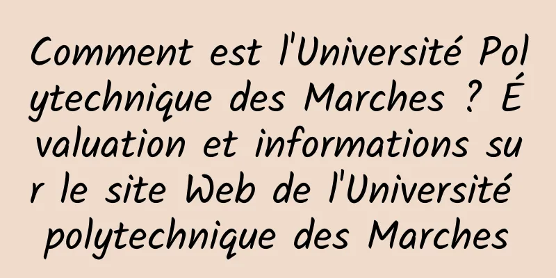 Comment est l'Université Polytechnique des Marches ? Évaluation et informations sur le site Web de l'Université polytechnique des Marches