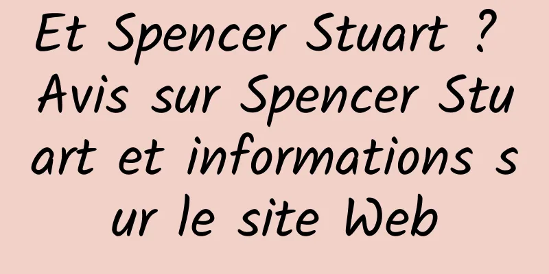 Et Spencer Stuart ? Avis sur Spencer Stuart et informations sur le site Web