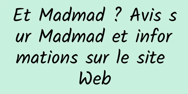 Et Madmad ? Avis sur Madmad et informations sur le site Web