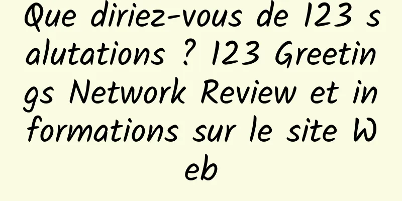 Que diriez-vous de 123 salutations ? 123 Greetings Network Review et informations sur le site Web