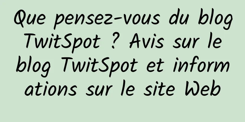 Que pensez-vous du blog TwitSpot ? Avis sur le blog TwitSpot et informations sur le site Web