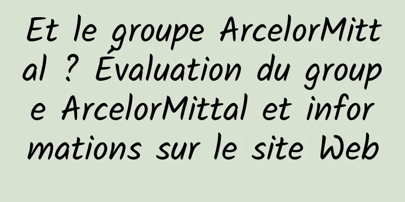 Et le groupe ArcelorMittal ? Évaluation du groupe ArcelorMittal et informations sur le site Web