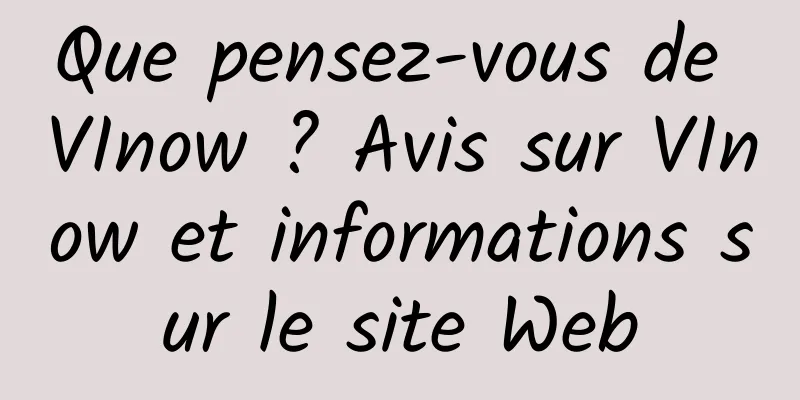 Que pensez-vous de VInow ? Avis sur VInow et informations sur le site Web