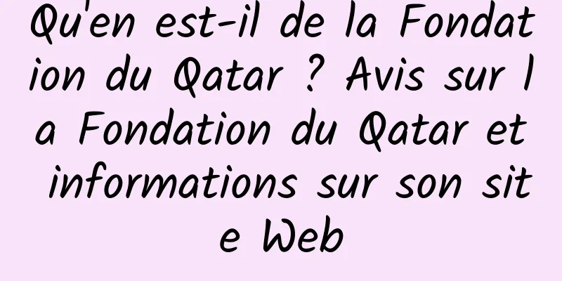 Qu'en est-il de la Fondation du Qatar ? Avis sur la Fondation du Qatar et informations sur son site Web