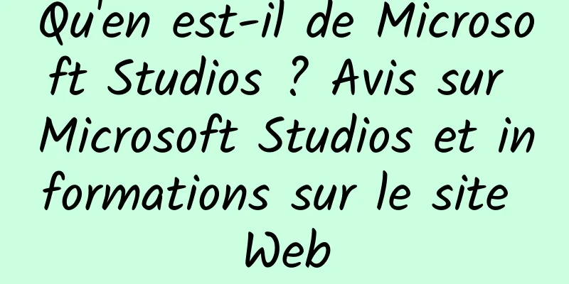 Qu'en est-il de Microsoft Studios ? Avis sur Microsoft Studios et informations sur le site Web
