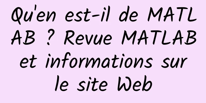 Qu'en est-il de MATLAB ? Revue MATLAB et informations sur le site Web