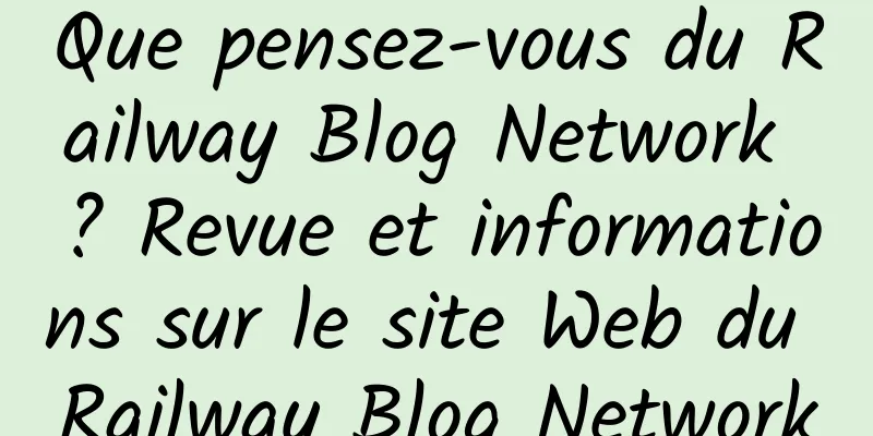 Que pensez-vous du Railway Blog Network ? Revue et informations sur le site Web du Railway Blog Network