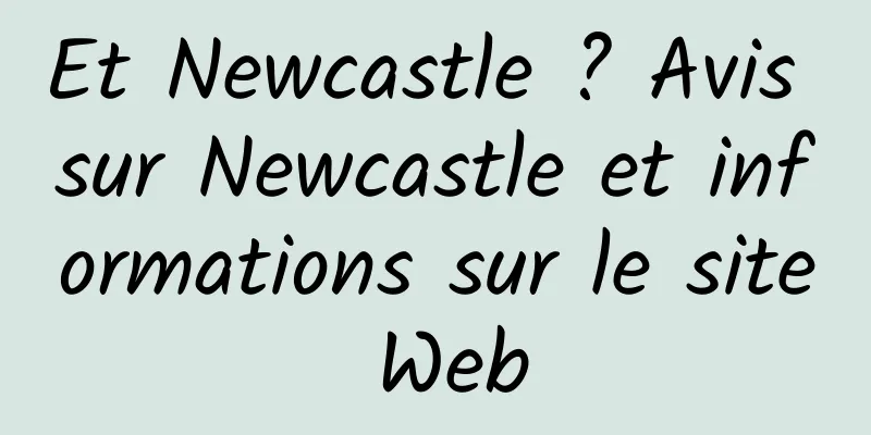 Et Newcastle ? Avis sur Newcastle et informations sur le site Web
