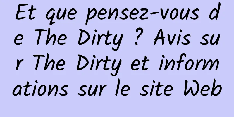 Et que pensez-vous de The Dirty ? Avis sur The Dirty et informations sur le site Web