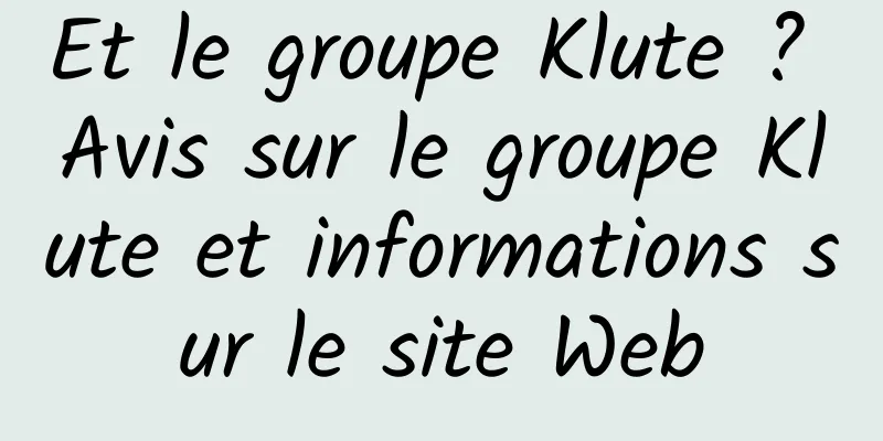 Et le groupe Klute ? Avis sur le groupe Klute et informations sur le site Web