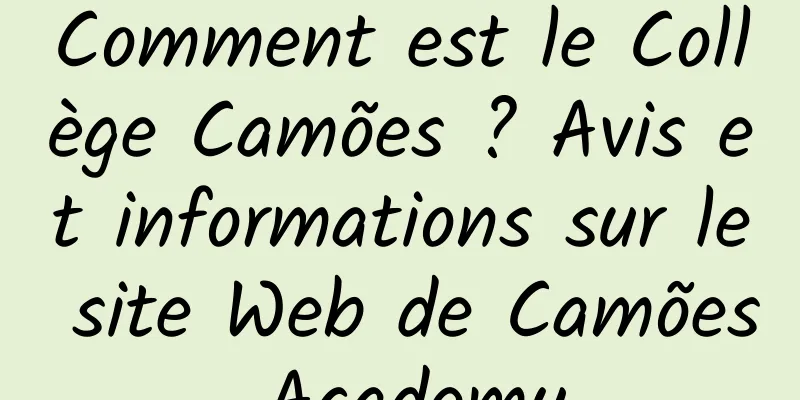 Comment est le Collège Camões ? Avis et informations sur le site Web de Camões Academy