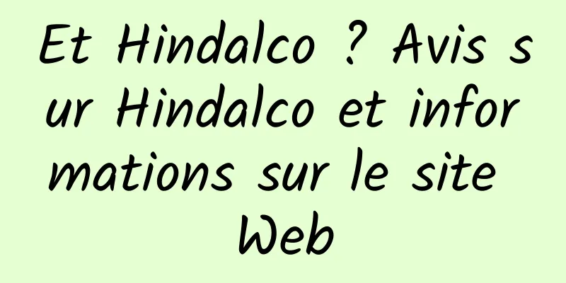 Et Hindalco ? Avis sur Hindalco et informations sur le site Web