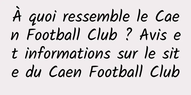 À quoi ressemble le Caen Football Club ? Avis et informations sur le site du Caen Football Club