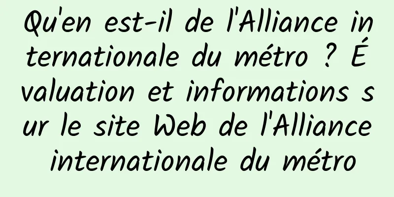 Qu'en est-il de l'Alliance internationale du métro ? Évaluation et informations sur le site Web de l'Alliance internationale du métro