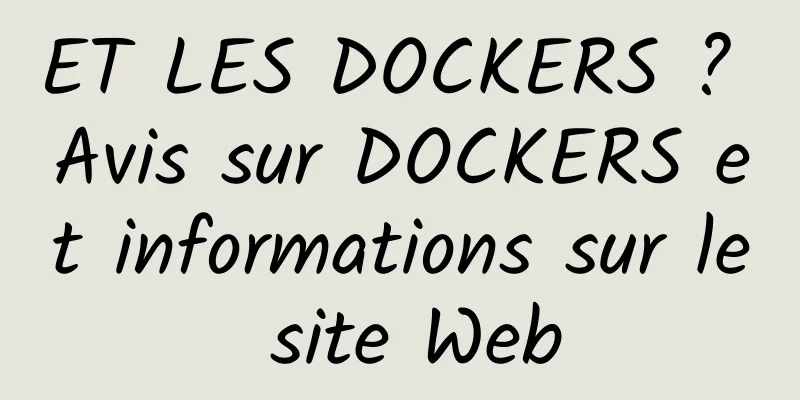 ET LES DOCKERS ? Avis sur DOCKERS et informations sur le site Web