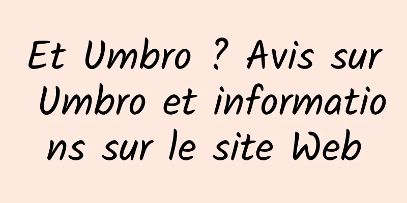 Et Umbro ? Avis sur Umbro et informations sur le site Web