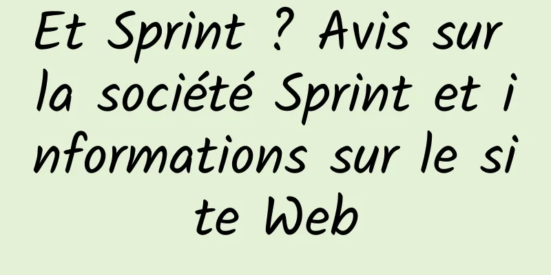 Et Sprint ? Avis sur la société Sprint et informations sur le site Web