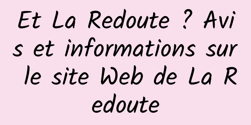 Et La Redoute ? Avis et informations sur le site Web de La Redoute