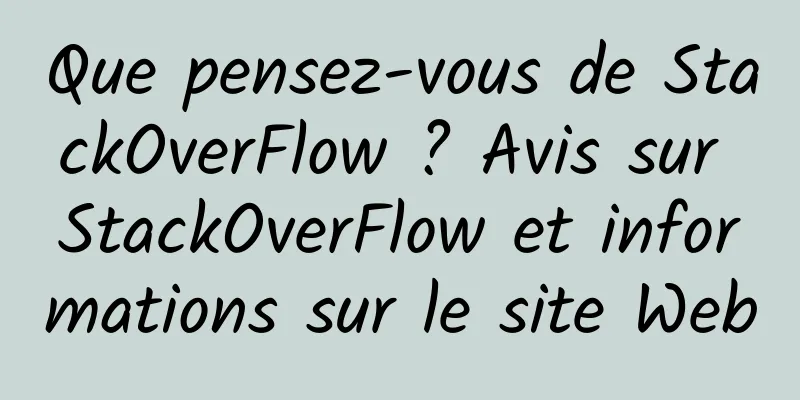 Que pensez-vous de StackOverFlow ? Avis sur StackOverFlow et informations sur le site Web