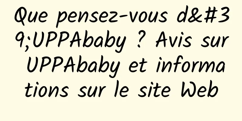Que pensez-vous d'UPPAbaby ? Avis sur UPPAbaby et informations sur le site Web