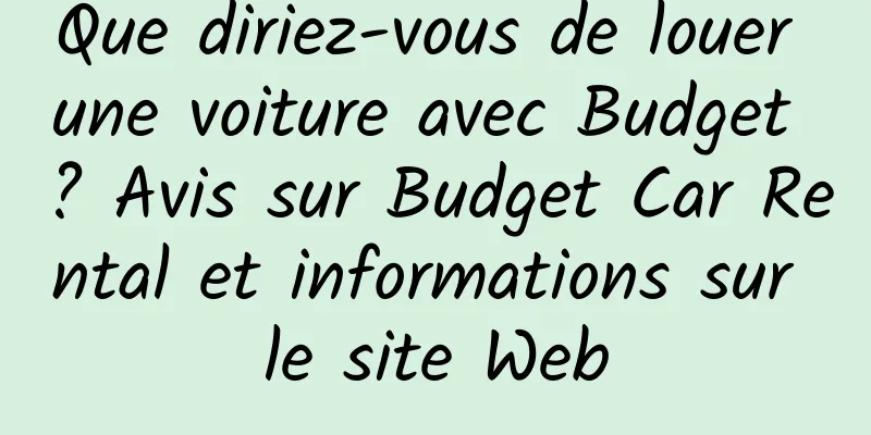 Que diriez-vous de louer une voiture avec Budget ? Avis sur Budget Car Rental et informations sur le site Web