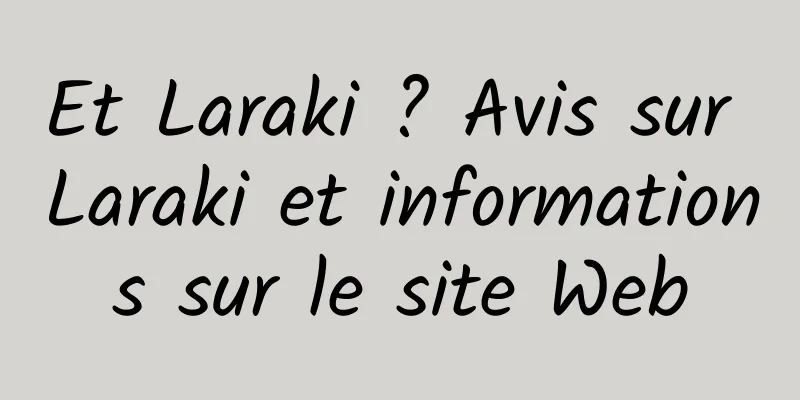Et Laraki ? Avis sur Laraki et informations sur le site Web