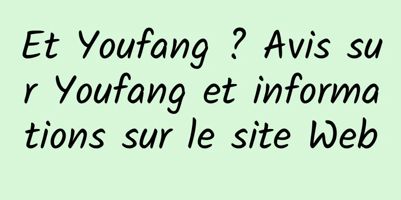 Et Youfang ? Avis sur Youfang et informations sur le site Web