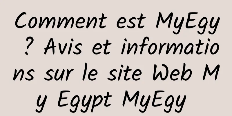 Comment est MyEgy ? Avis et informations sur le site Web My Egypt MyEgy 
