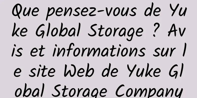 Que pensez-vous de Yuke Global Storage ? Avis et informations sur le site Web de Yuke Global Storage Company