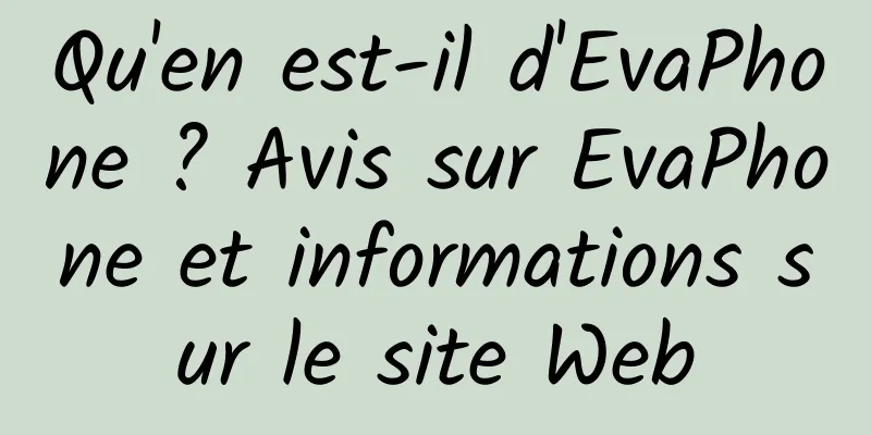 Qu'en est-il d'EvaPhone ? Avis sur EvaPhone et informations sur le site Web