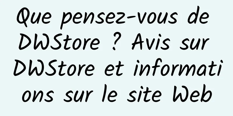 Que pensez-vous de DWStore ? Avis sur DWStore et informations sur le site Web