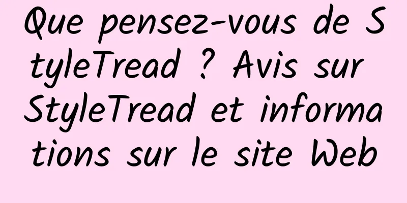 Que pensez-vous de StyleTread ? Avis sur StyleTread et informations sur le site Web