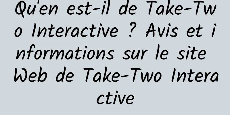 Qu'en est-il de Take-Two Interactive ? Avis et informations sur le site Web de Take-Two Interactive