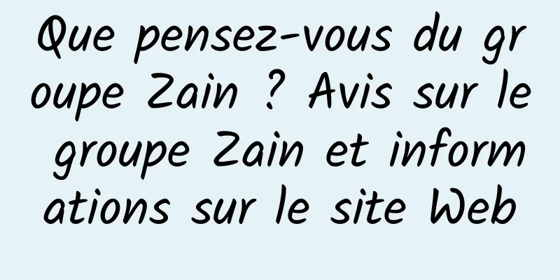 Que pensez-vous du groupe Zain ? Avis sur le groupe Zain et informations sur le site Web