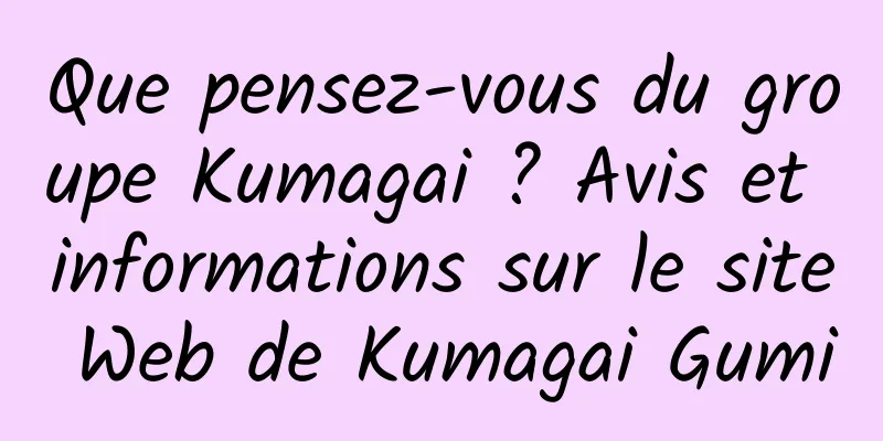 Que pensez-vous du groupe Kumagai ? Avis et informations sur le site Web de Kumagai Gumi