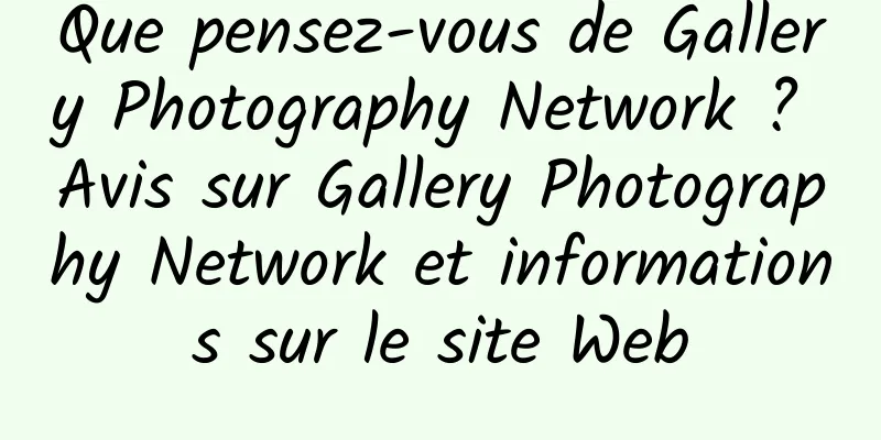 Que pensez-vous de Gallery Photography Network ? Avis sur Gallery Photography Network et informations sur le site Web