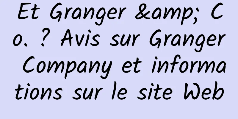 Et Granger & Co. ? Avis sur Granger Company et informations sur le site Web