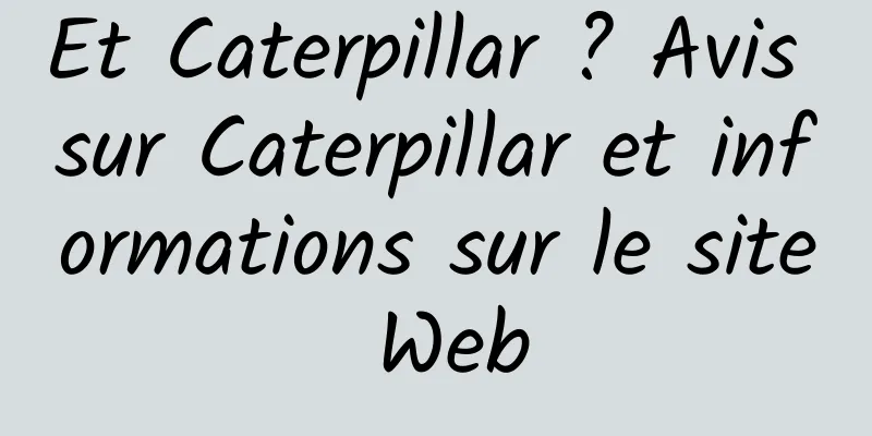 Et Caterpillar ? Avis sur Caterpillar et informations sur le site Web